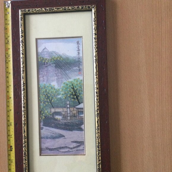 4 Pcs Vintage Chinese 4 season thread embroidery art handmade solid wood frame - Picture 3 of 10